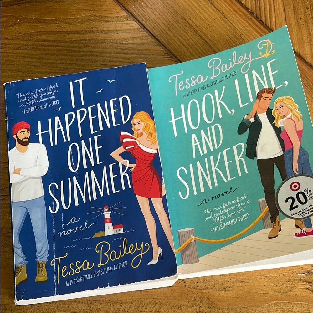Tessa Bailey Novel Set - Blue and Pink Covers